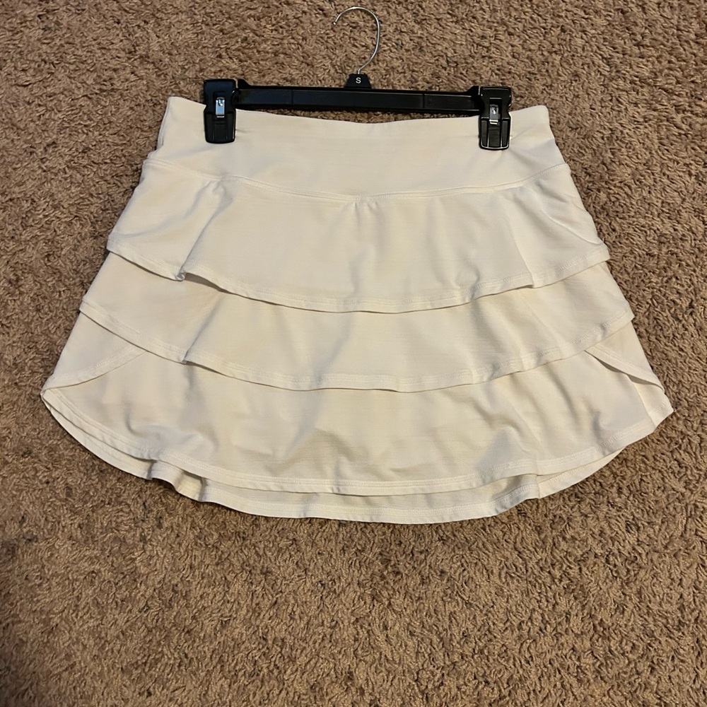 Ideology White Tiered Skater Skirt